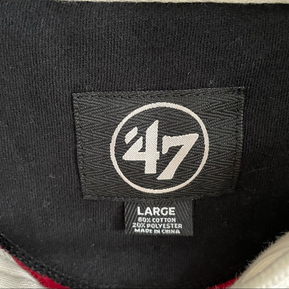 SOLD Chicago Blackhawks Superior '47 Lacer Heavy Fleece Hoodie NHL Size L Men - Picture 11 of 12